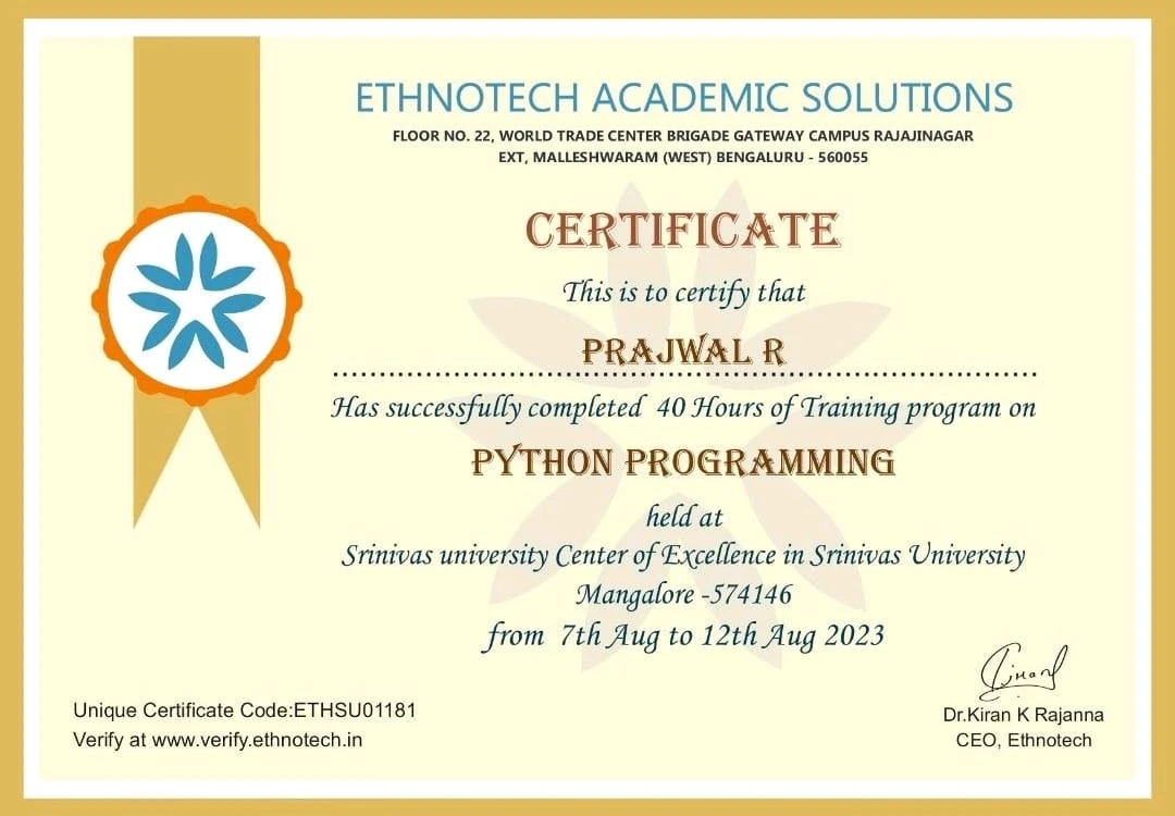 Python Certificate